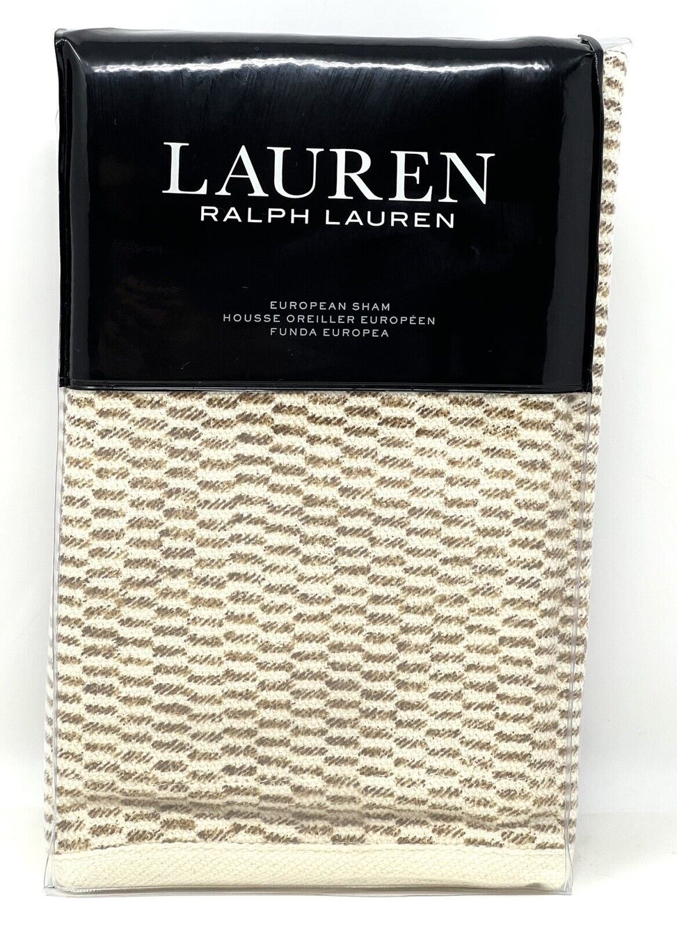 Lauren Ralph Lauren Isla Texture European Euro Sham Natural 1 ONE PC. NIP